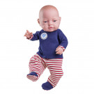 Paola Reina Bebito Baby Doll Boy, 45cm red stripes 2019 New version