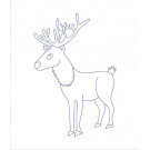 Beruska Kids' Embroidery Set Pre-printed 22x26 Reindeer