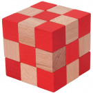 MIK Wooden Brain Teaser Soma Cube Red