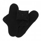 Imse Vimse Cloth Menstrual Pads Night, 3 pieces black