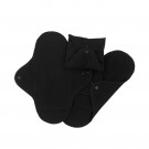 Imse Vimse Cloth Menstrual Pads Regular, 3 pieces black