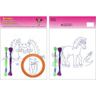 Beruska Kids' Embroidery Set Large 3 Hedgehogs & Horse