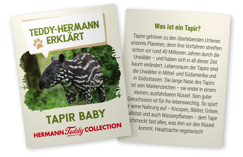 Teddy Hermann Soft toy Tapir baby 24cm